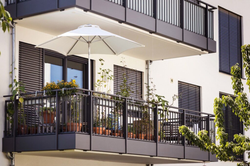 Modern steel balcony with bespoke balustrades – Architectural Metalwork London & UK
