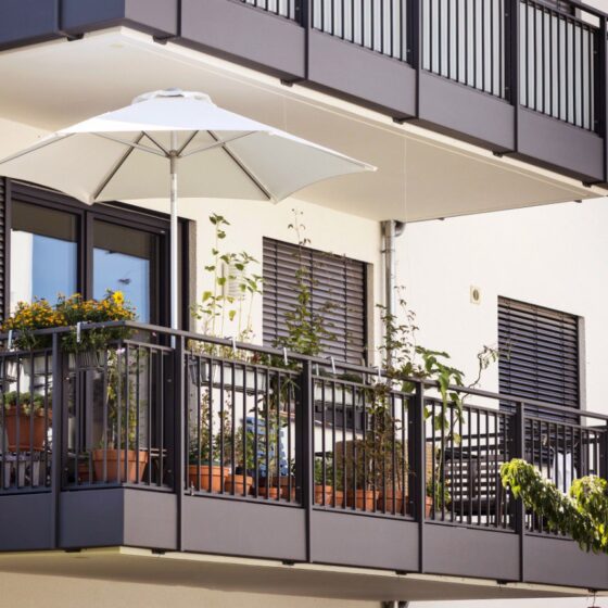 Modern steel balcony with bespoke balustrades – Architectural Metalwork London & UK